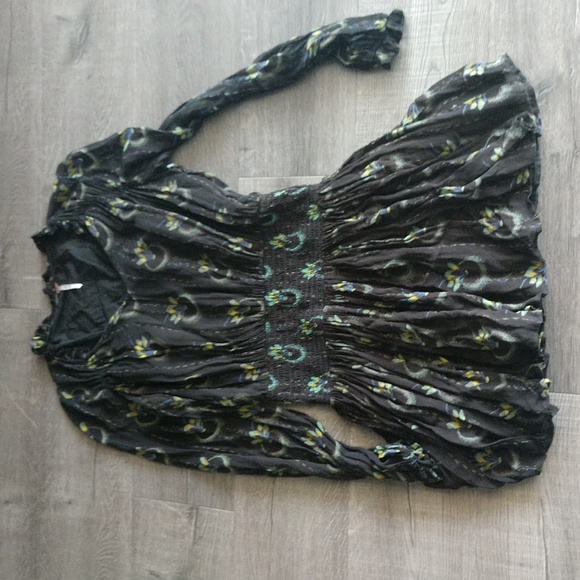 Free People Wild Horses  smocked mini dress - Picture 2 of 7